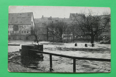 AK Nürnberg / 5. Februar 1909 / Hinter Insel Schütt / Schafft-schen insel / Hochwasser Katastrophe
